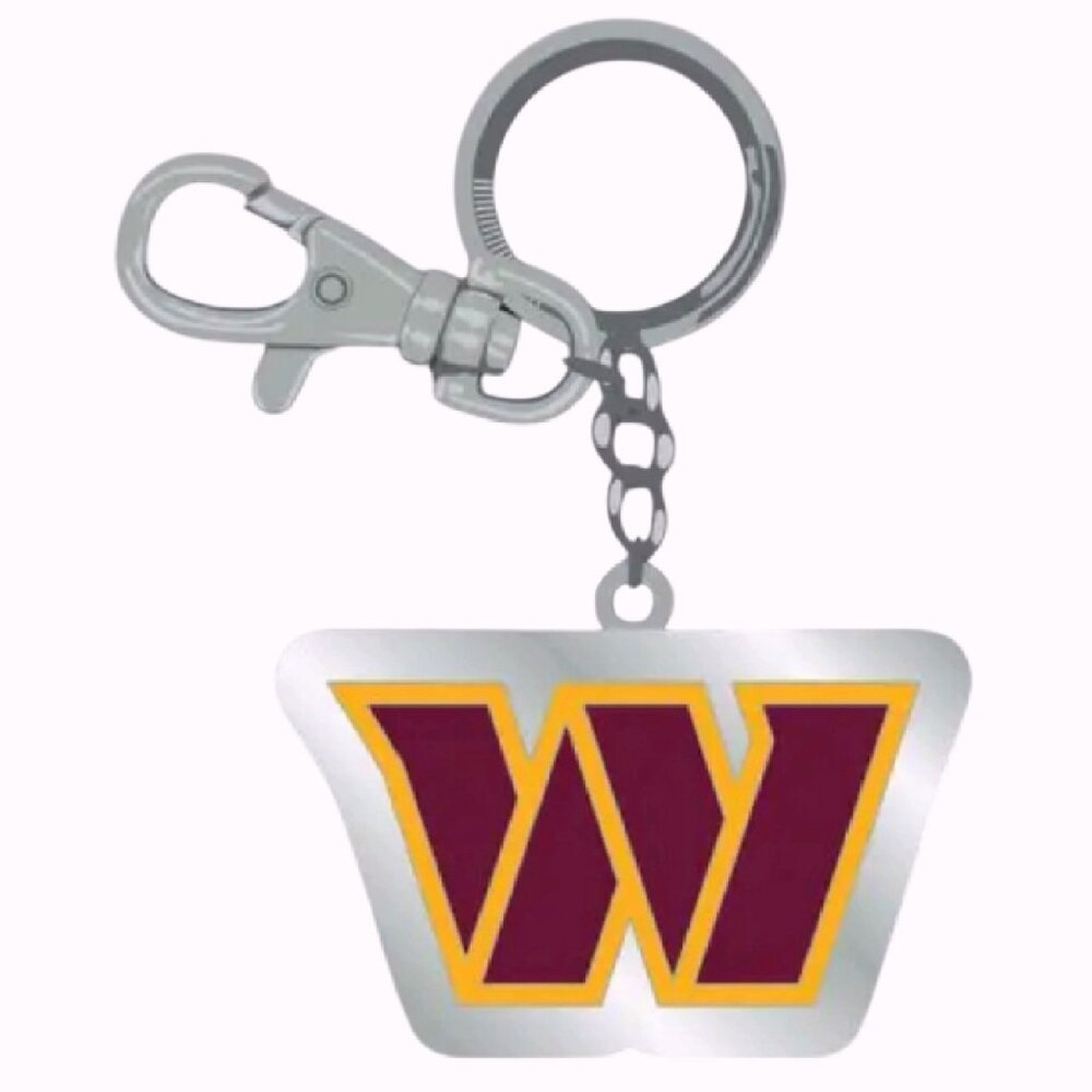 Washington Commanders Diecut Metal Ring Keychain - NEW Fast Ship
